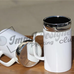 Ceramic Mug With Mirror Cap