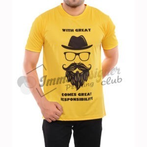 Polyester T-Shirt Crew Neck (Yellow)