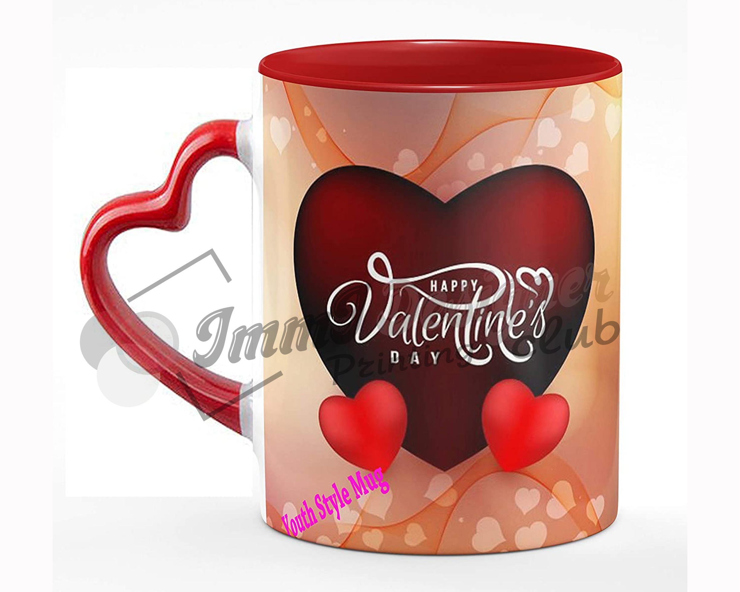 Heart Handle Inner Color Mug - Image 3