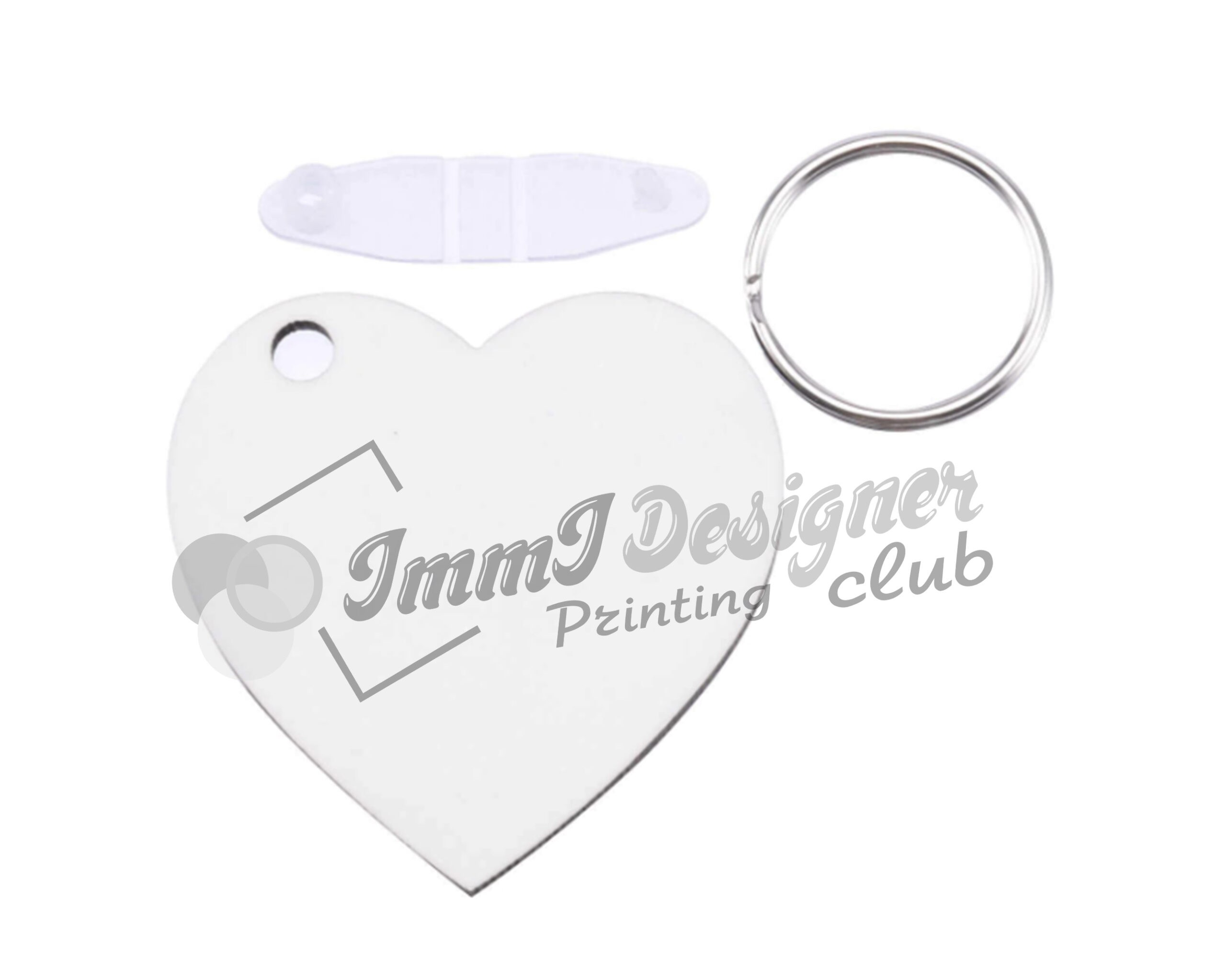 MDF Keychain Heart, Double Side - Image 2