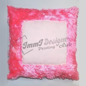Fur Cushion With Printing