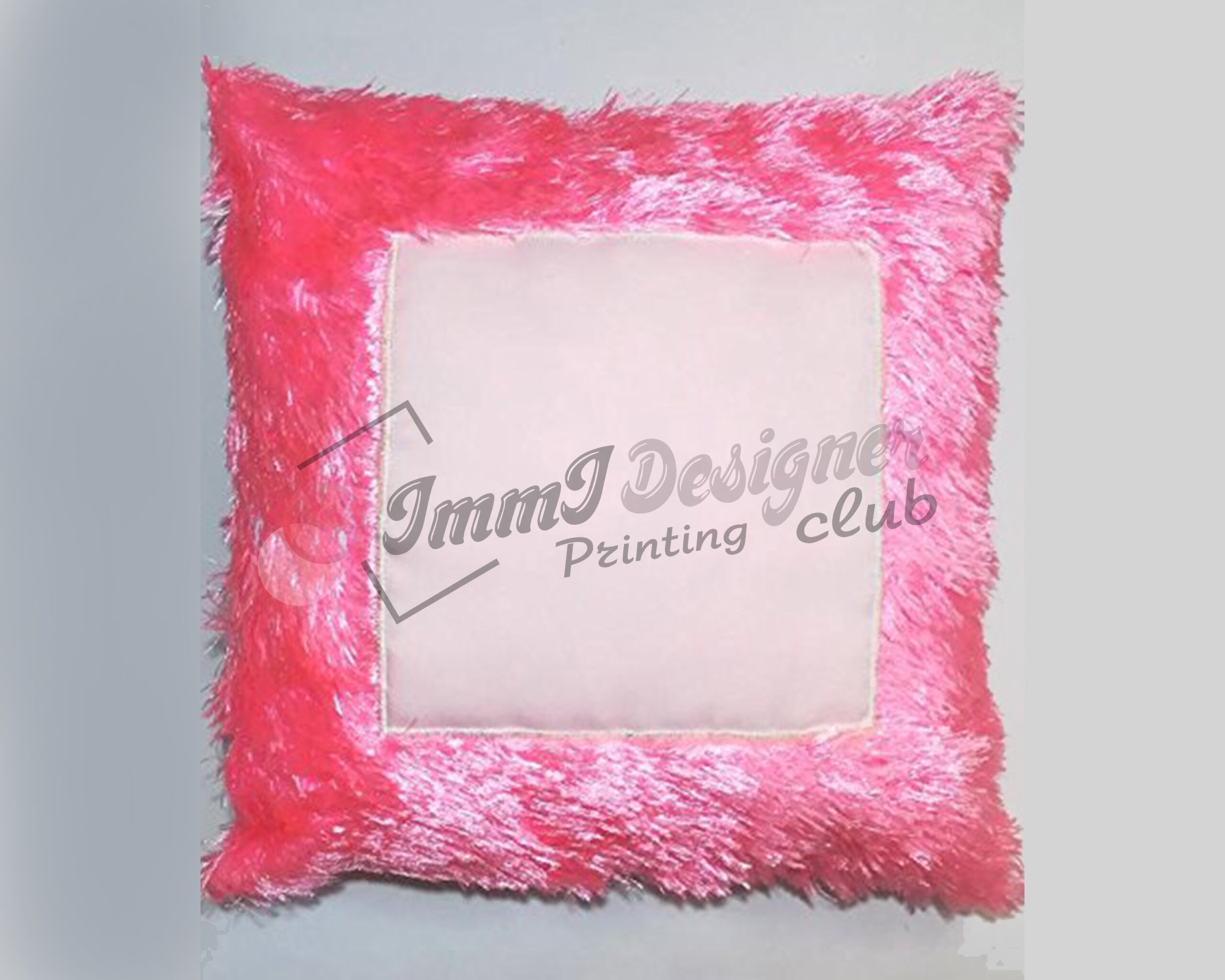 Fur Cushion With Printing - Image 2