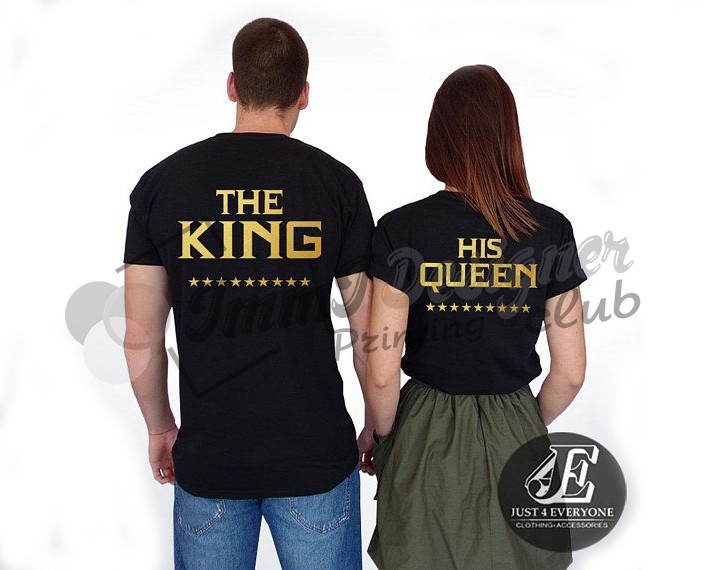 Couple T-Shirt The King & His Queen. - Image 2